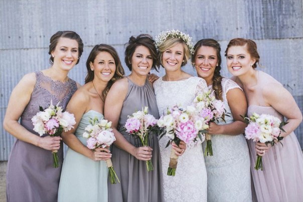bridesmaid dresses of different colors