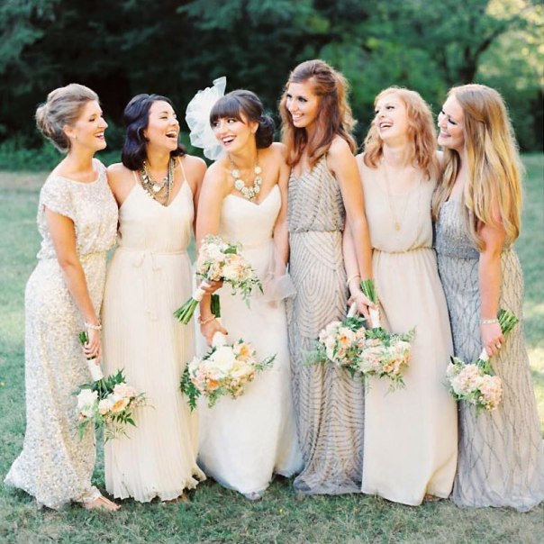 Various bridesmaid dresses